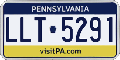PA license plate LLT5291