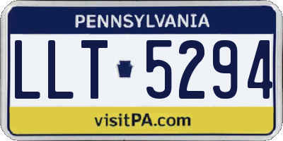 PA license plate LLT5294