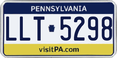 PA license plate LLT5298