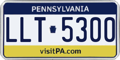 PA license plate LLT5300