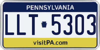PA license plate LLT5303