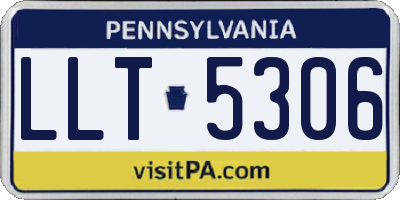 PA license plate LLT5306