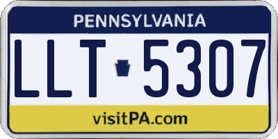 PA license plate LLT5307