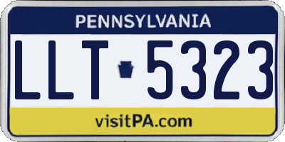 PA license plate LLT5323