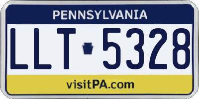 PA license plate LLT5328