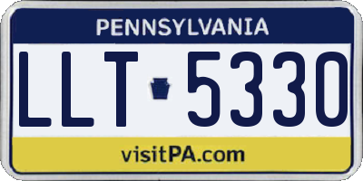 PA license plate LLT5330