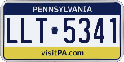 PA license plate LLT5341