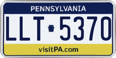PA license plate LLT5370