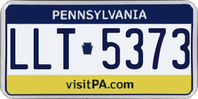 PA license plate LLT5373