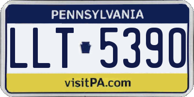 PA license plate LLT5390