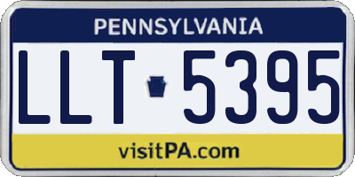 PA license plate LLT5395