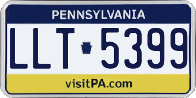 PA license plate LLT5399