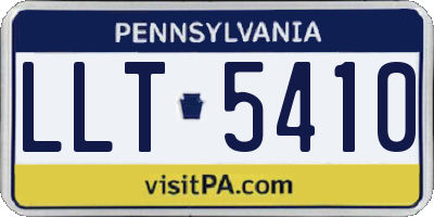 PA license plate LLT5410