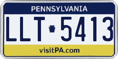 PA license plate LLT5413