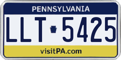 PA license plate LLT5425