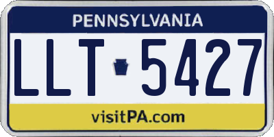 PA license plate LLT5427