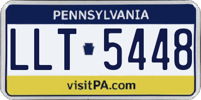 PA license plate LLT5448
