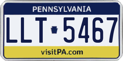 PA license plate LLT5467