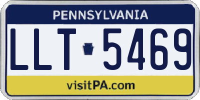 PA license plate LLT5469