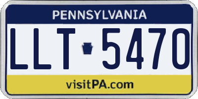 PA license plate LLT5470