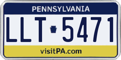 PA license plate LLT5471