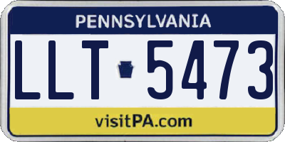 PA license plate LLT5473