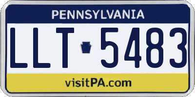 PA license plate LLT5483