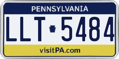 PA license plate LLT5484