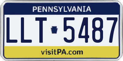 PA license plate LLT5487