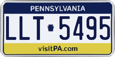 PA license plate LLT5495