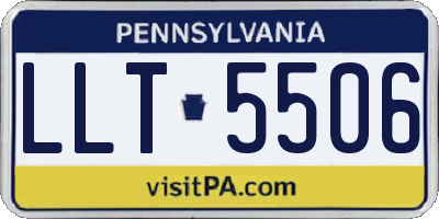 PA license plate LLT5506