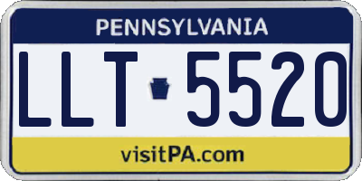PA license plate LLT5520