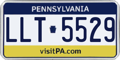 PA license plate LLT5529