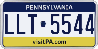 PA license plate LLT5544