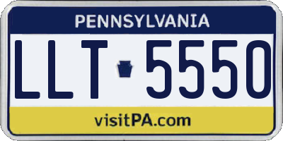 PA license plate LLT5550
