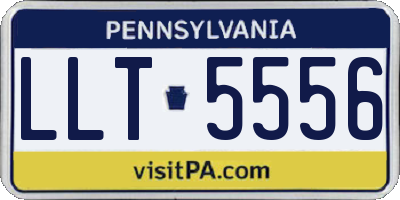 PA license plate LLT5556