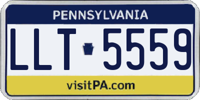 PA license plate LLT5559