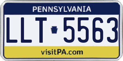 PA license plate LLT5563