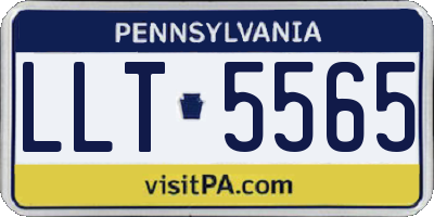 PA license plate LLT5565