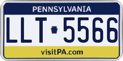 PA license plate LLT5566