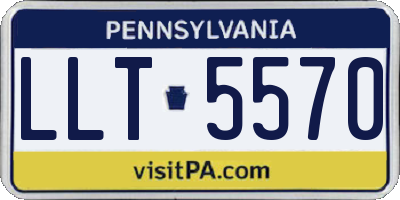 PA license plate LLT5570