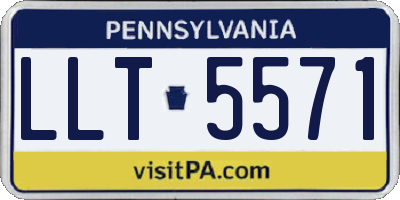 PA license plate LLT5571