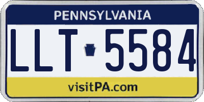 PA license plate LLT5584