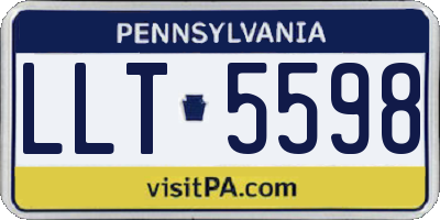 PA license plate LLT5598