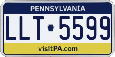PA license plate LLT5599