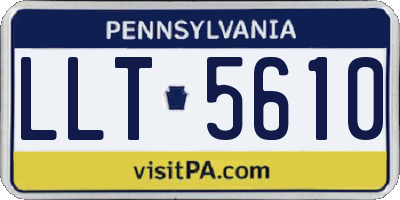PA license plate LLT5610