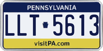 PA license plate LLT5613
