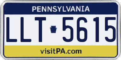 PA license plate LLT5615