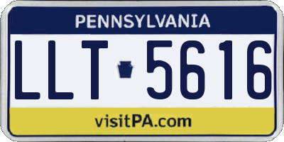 PA license plate LLT5616