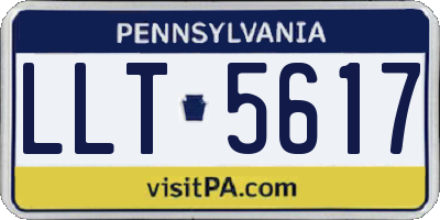 PA license plate LLT5617